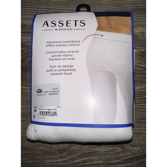 Assets by Spanx Womens Denim Skinny Leggings. Size M White. NWT. Z - Picture 3 of 5